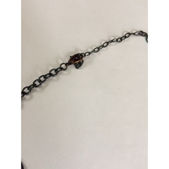 Statement Disk Necklace 20” Copper And Brown Colors - Picture 2 of 5